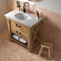 Carrelage Imitation Terre Cuite 10x10 Cm Nude - Bricoman