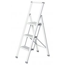 Escabeau Pliant Design En Blanc - Bricoman