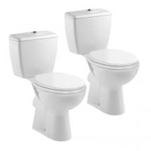 Lot De 2 Wc À Poser Sortie Horizontale Jacob Delafon Eolia Avec Abattant - Bricoman