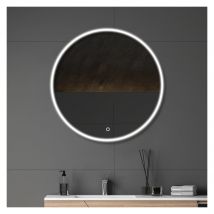 Miroir Led Rond Avec Cadre Rétroéclairé Oraya - Bricoman