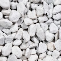 Pack 1 M² - Galet Marbre Blanc Carrare 40-60 Mm (5 Sacs = 100kg) - Ro'ma Nature - Bricoman