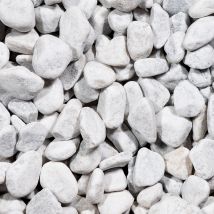 Galet Marbre Blanc Carrare 40-60 Mm - Lot De 5 Sacs De 20 Kg (1 M²) - Ro'ma Nature - Bricoman