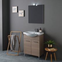 Meuble Lavabo À Poser De 65 Cm En Chêne Naturel | Rimini - Bricoman