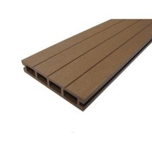 Lame Terrasse Bois Composite Alvéolaire Qualita L 360 Cm / L14 Cm / Ep 2,5 Cm - Terre Cuite - Bricoman
