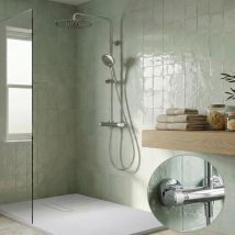 Colonne De Douche Ronde En Inox Bruma - Bricoman