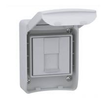 Socle Mureva Schneider Electric - Pour Prise Rj45 S-one - Ip65 - Gris - Bricoman