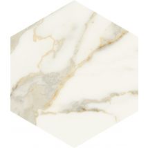 Carrelage Sol / Mur Hexagonal Effet Marbre Beige Mate 25x21,6 Cm Scultorea Calacatta Oro Fino Esagona J468 - Bricoman