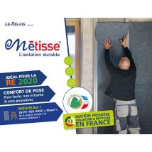 Laine De Coton Metisse En Panneau - Epaisseur 80mm (r=2,05) - Palette Entière 40,32m² - Bricoman