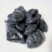 Albedo Pierre - Galets Décoratifs De Jardin En Marbre Noir - 5-10 Cm - Bricoman