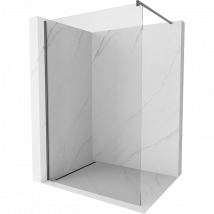 Mexen Kioto Paroi De Douche Walk-in 115 X 200 Cm, Transparent 8 Mm, Gris Canon Brossé - 800-115-101-66-00 - Bricoman