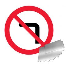 Panneau Interdiction De Tourner A Gauche - Alu Ø180mm - 4011042 - Bricoman