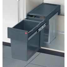 Poubelle De Cuisine Tri Sélectif 2 Bacs Encastrable Sous Évier 30l (24+7) Hailo Tandem - Bricoman
