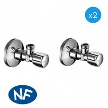 Schell Comfort Lot De 2 Robinets D'Équerre Avec Fonction De Régulation, Classe De Débit A (052120699-pro2) - Bricoman