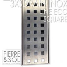 Caniveau Inox Hauteur 3,5 Cm - 3xsdrain Inox - Line Eco - Caniveau De 100 Cm - Bricoman