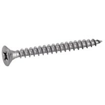 Vis À Bois Agglomere Tête Fraisée Pozidrive - Inox A4 6x30 Mm - Boîte De 100 - Bricoman