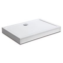 Aica Receveur De Douche 160x90cm Blanc Extra Plat Rectangulaire Avec Le Kit De Plinthe Et Pieds Et Bonde De Douche - Bricoman