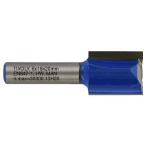 Tivoly • Fraise De Défonceuse À Rainurer Droit • Ø16mm • 2 Lames En Carbure • Tige Ø8mm • Pour Travail Du Bois - Tecnomat