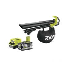 Pack Ryobi Souffleur Aspiro-broyeur 18v One+ Brushless Obv18 - 1 Batterie 5.0ah - 1 Chargeur Rapide 2.0ah Rc18120-150 - Bricoman