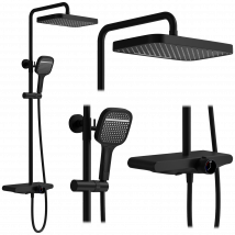 Kit De Douche Rea Bari Black 51x33x118,5cm - Bricoman