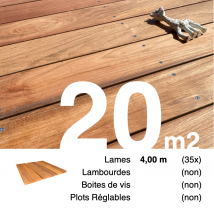 Planches De Terrasse Bois Exotique Jatoba Pour 20 M² • Longueur 4 M • Livraison Gratuite - Bricoman