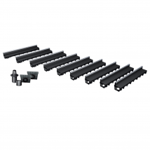 Pack De 9 Caniveaux Meapark Avec Grille À Fente + Profil E-blade S En Inox - Bricoman