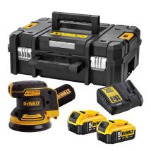 Ponceuse Excentrique 18v Xr Ø125 Mm (2x5,0 Ah) En Coffret - Dewalt Dcw210p2-qw - Bricoman