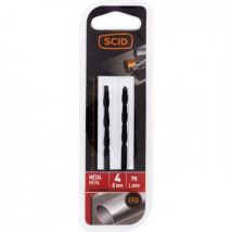 Lot 2 Foret Mèche Métal Hss Laminé ° 4 Mm X 75 Mm Métaux Fer Alu Laiton Scid - Bricoman