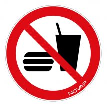 Panneau Interdiction De Manger Ou De Boire - Rigide Ø80mm - 4030029 - Bricoman
