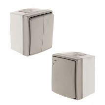 Interrupteur Double Va Et Vient + Bouton Poussoir Ip55 - Zenitech - Bricoman