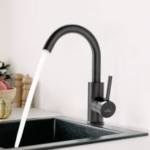 Mitigeur Lavabo, Auralum Max Robinet Salle Bain Noir Rotatif À 360°, Robinet Lavabo Hauteur Total 260mm Avec Aérateur Démotable,eu Modèle - Bricoman