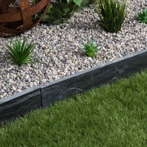 Bordure De Jardin Ardoise Noire 100x10x3 Cm (lot De 10 Bordures Soit 10 Mètres) - Ro'ma Nature - Bricoman