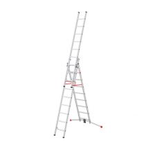 Echelle Transformable Pro 3 Plans 3x9 Échelons 5,8m/6,6m En Aluminium Hailo Profilot - Bricoman