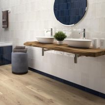 Carrelage Mur Brillant Effet Zellige Tabarca Blanc 7,5x23 Cm. - Bricoman