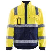 Veste Haute Visibilité Blaklader Bicolore Poche Badge Jaune / Bleu Marine Xs - Bricoman
