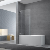 150x80 Cm Tgd New Pare-baignoire Pivotant En Verre, Orientation Gauche Et Droite, Chrome (sattgvzo150crt) - Bricoman