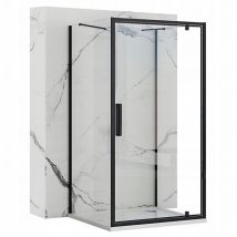 Cabine De Douche Murale Rea Rapid Swing 70x80 Black - Bricoman
