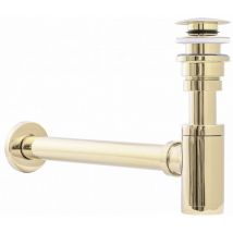 Siphon Lavabo Or Avec Bonde De Lavabo Pop-up - Bricoman