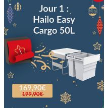 Poubelle De Cuisine Tri Sélectif 2 Bacs Encastrable 50l (30+19) Hailo Easy Cargo - Bricoman