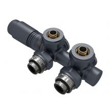 Robinet De Radiateur Emke Robinet Thermostatique Pour Radiateur Avec Contrôleur De Température (anthracite) - Bricoman