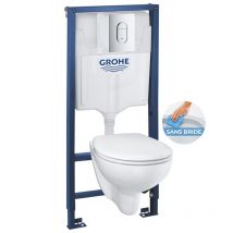 Grohe Pack Wc Suspendu Sans Bride Rimless Bau Ceramic (39418000*) - Bricoman