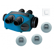 Kit Vmc Simple Flux Hygroreglable + Bouton Poussoir - Infinity T3-t7+ Piles Nather - 549359bp - Bricoman