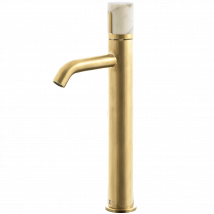 Manopola Mitigeur Lavabo Haut Or Brossé Marbre - Bricoman