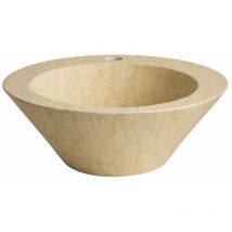 Vasque À Poser Conique En Pierre Naturelle Beige - Bricoman