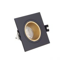 Xanlite - Spot Gu10 50w 2700k Carré Orientable Noir Et Or Ip20 - Sp50cano - Bricoman