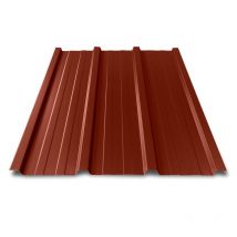 Tôle Bac Acier 0.50 Mm Prélaquée Multiusage Elda | 1250 X 840 Mm - 1.00 M² Rouge Tuile | Ral 8012 - Bricoman