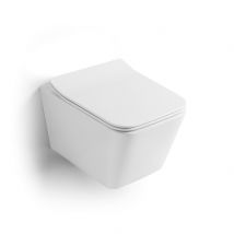 Wc Suspendu En Céramique Sans Rebord | Rock - Bricoman