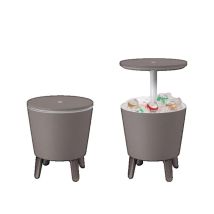 Cool Bar Glacière, Avec Table Rétractable, 57x 50 X 50 Cm 30l, Beige/brun (230900) - Tecnomat