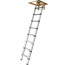 Escalier Escamotable Télescopique - Hauteur De Sol À Sol: De 2.43 À 2.88m - 301001 - Bricoman