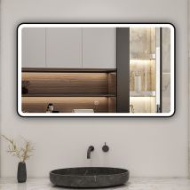 Aica Miroir Lumineux 120x70cm 3 Couleurs + Anti-buée + Dimmable + Mémoire Miroir Salle De Bain - Bricoman