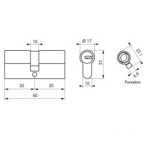 Cylindre Transit 2 De Haute Sécurité - Dimensions : 30 X 40 Mm - Thirard - Bricoman